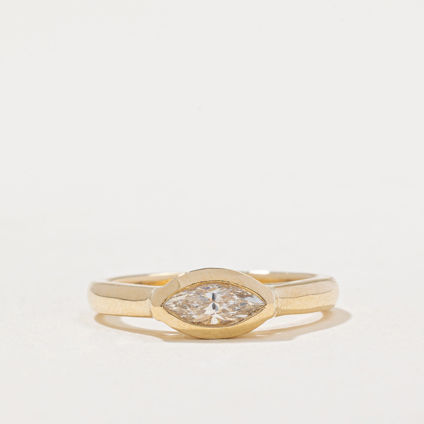 '100 Ways' GIA Certified Bezel Set Marquise Cut Diamond Ring | 0.46ct | SZ 5.25 | Glamorous touch