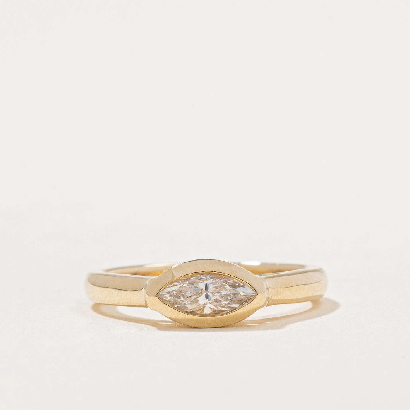 '100 Ways' GIA Certified Bezel Set Marquise Cut Diamond Ring | 0.46ct | SZ 5.25 | Statement Look