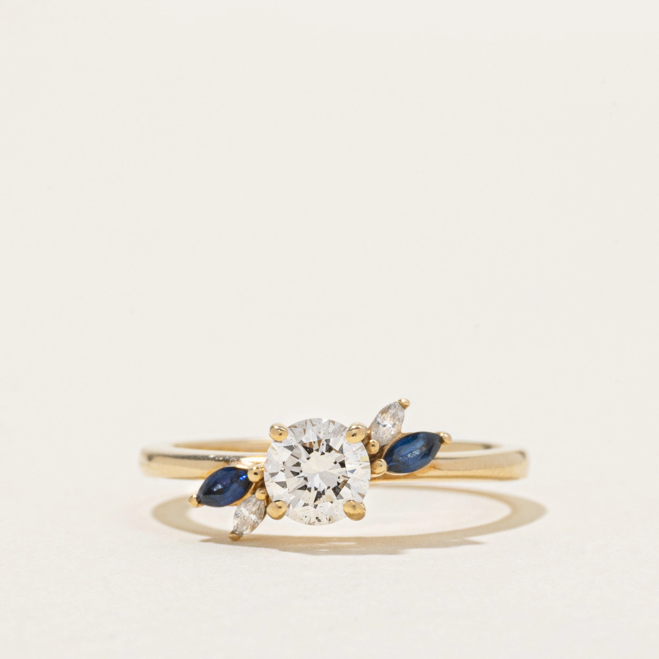 '100 Ways' Marquise Sapphire Accented Engagement Ring | SZ 7.25 | High impact Light Spark