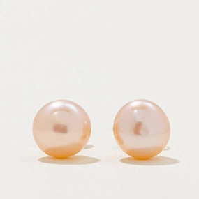Trendy Accent '100 Ways' Pink Pearl Studs |
