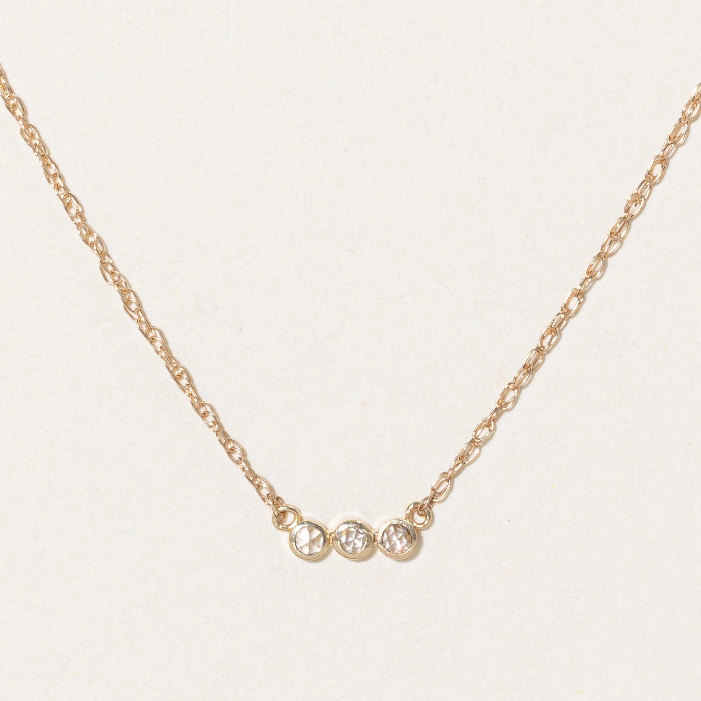 '100 Ways' Rose Cut Diamond Pendant Necklace | 0.06ctw | 18" | Dusk Style
