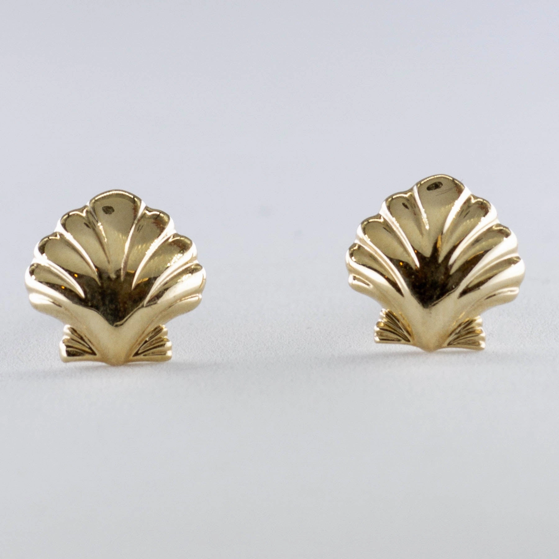 '100 Ways' Seashell Stud Earrings | Radiant Shine Finish