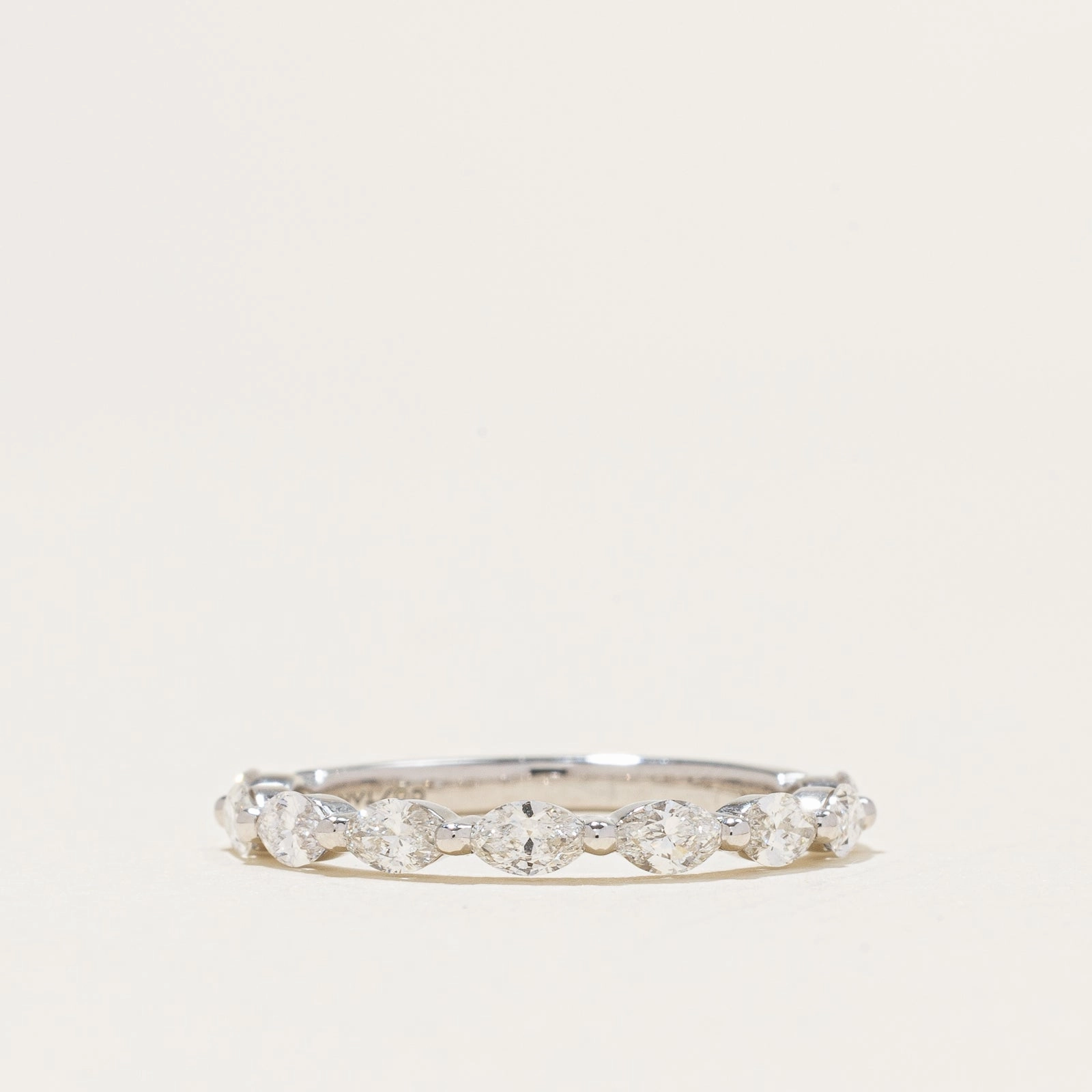 '100 Ways' Semi Eternity Marquise Diamond Band | White Gold | 0.75ctw | Stylish Statement
