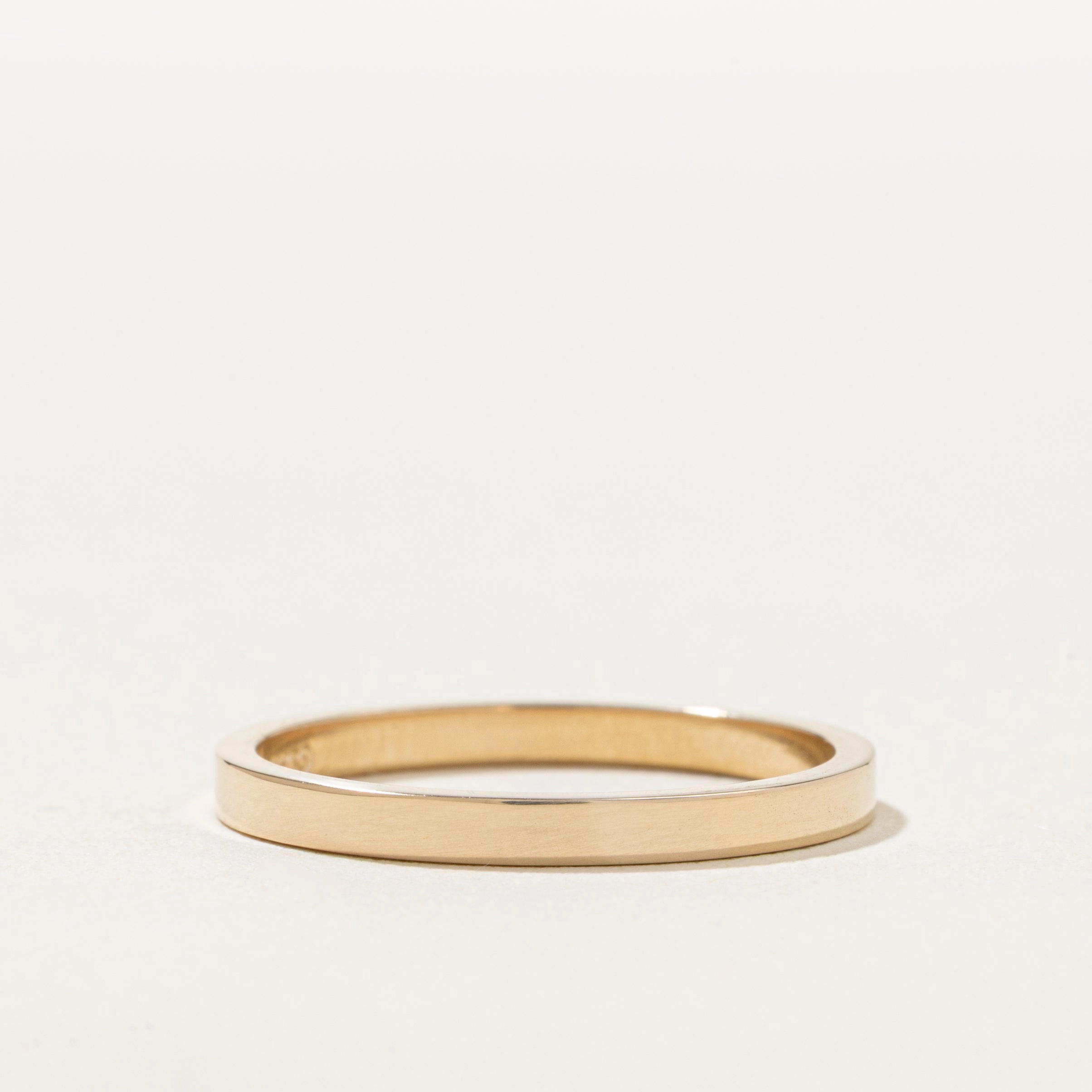 '100 Ways' Simple Rectangular Gold Band | 2.00mm | Various Sizes Moonlight Mood Chic Fashion