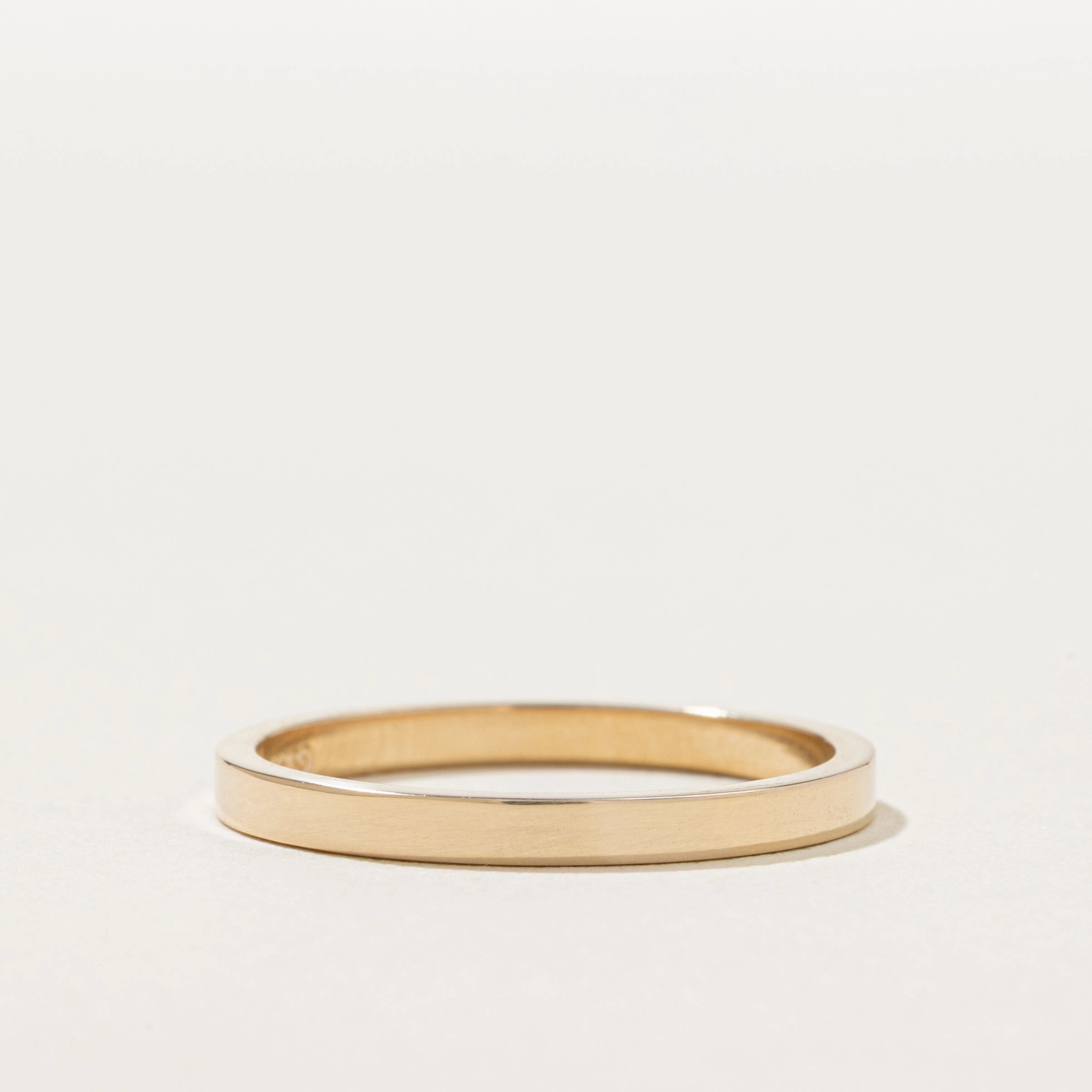 '100 Ways' Simple Rectangular Gold Band | 2.00mm | Various Sizes Modern Mood