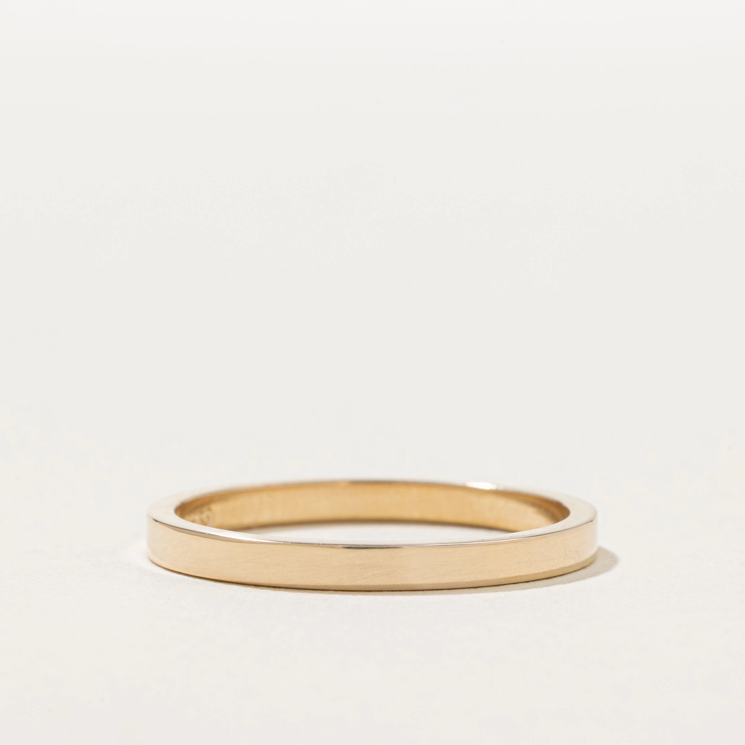 '100 Ways' Simple Rectangular Gold Band | 2.00mm | Various Sizes Luxurious Detail Timeless Set