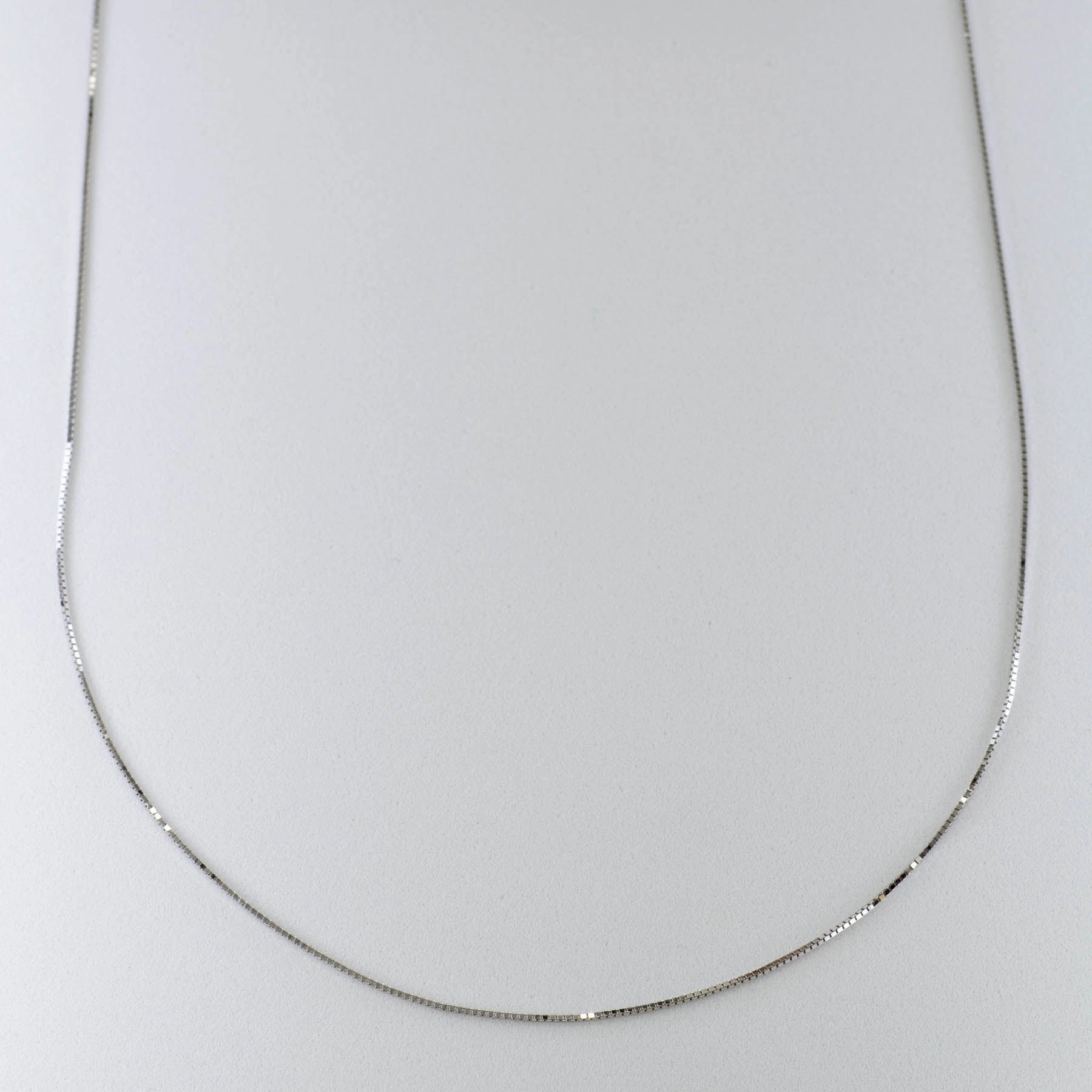 Edgy Detail '100 Ways' White Gold Adjustable Box Chain |