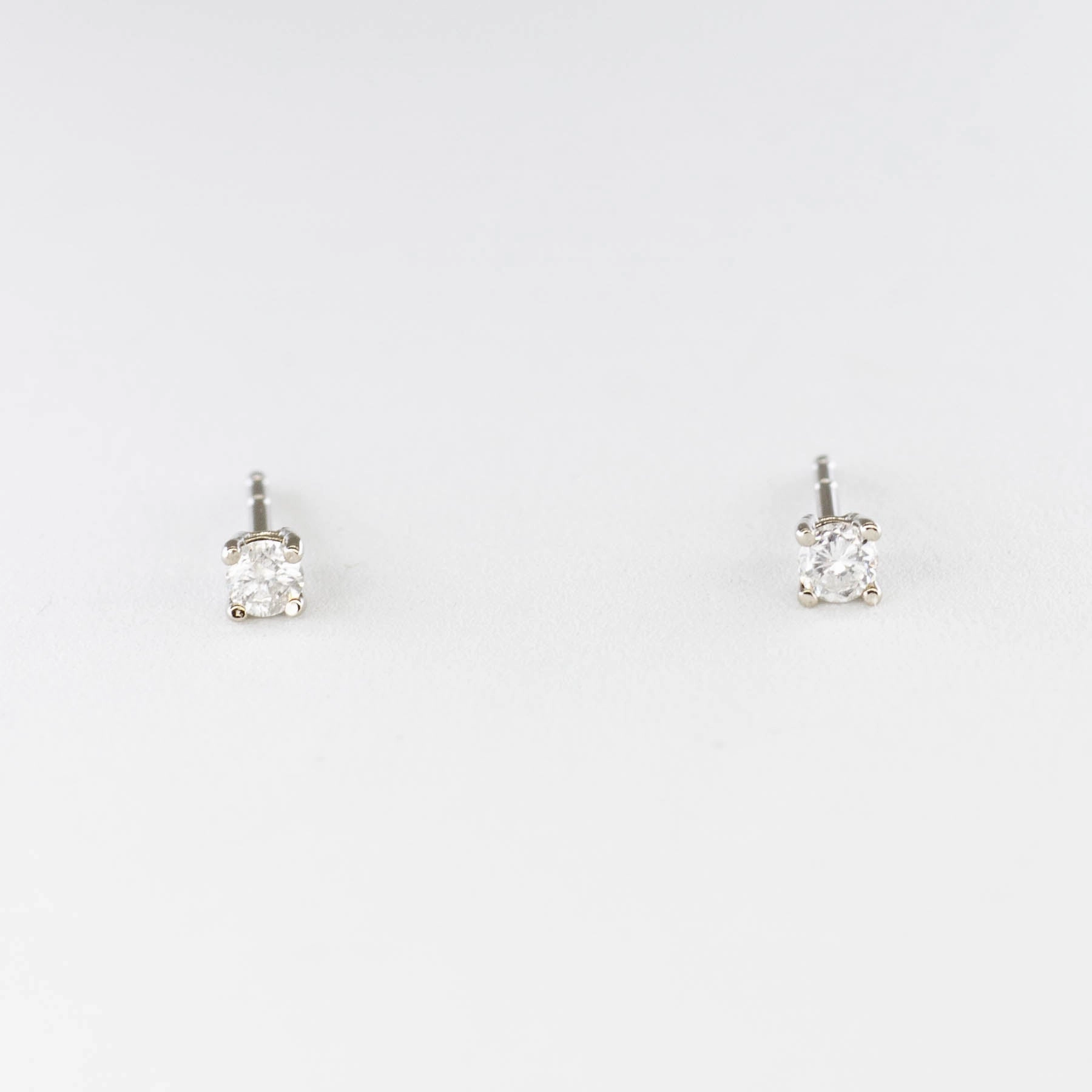'100 Ways' White Gold Diamond Small Studs | 1/8 ctw | Shimmering Glow
