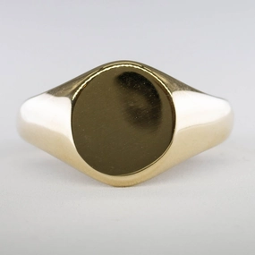 Artisan Crafted '100 Ways' Yellow Gold Signet Ring | Options Available |