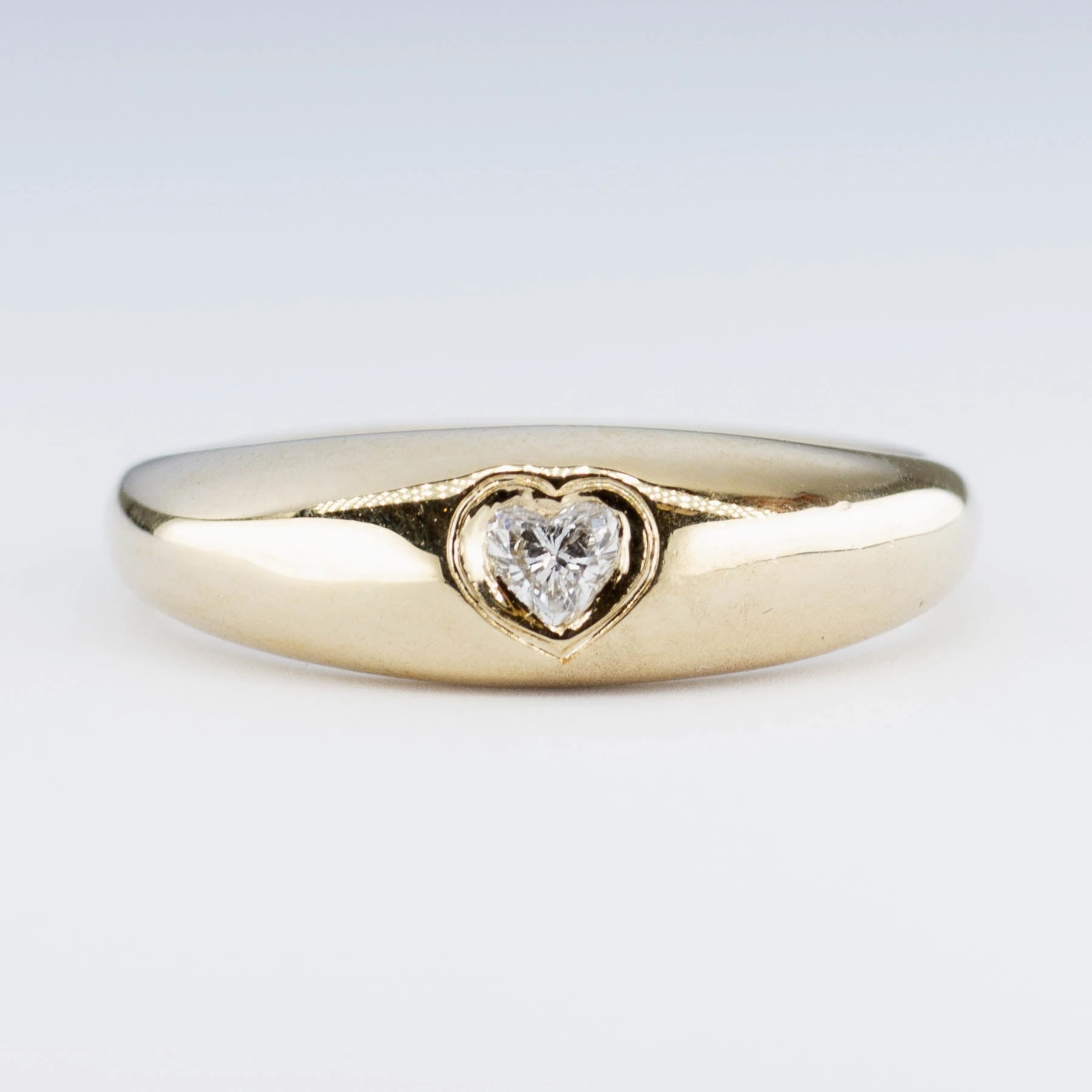 '100 Ways x Oirea Studio'  Heart Diamond Dome 14K Ring | 0.14ctw | SZ 7 | Vivid Charm