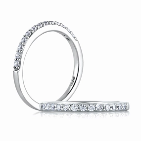 A. Jaffe Classics Diamond Wedding Band in White Gold Artistic Gift