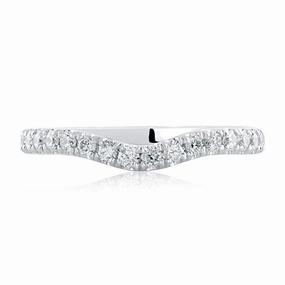 A. Jaffe Contour Diamond Wedding Band in White Gold Excellent Expression User Reviewed