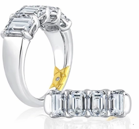 A. JAFFE Diamond Wedding Ring in 14K White Gold (4.00ctw) Simple Adornment