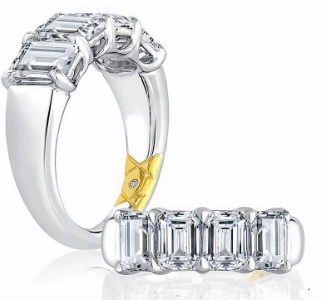 A. JAFFE Diamond Wedding Ring in 14K White Gold (4.00ctw) Simple Adornment