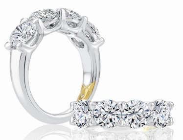 A. JAFFE Diamond Wedding Ring in 14K White Gold (4.00ctw) Customizable Design Fashion Goods