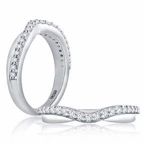 A. JAFFE Half Anniversary Diamond Wedding Ring in 14K White Gold (0.25ctw) Value Design