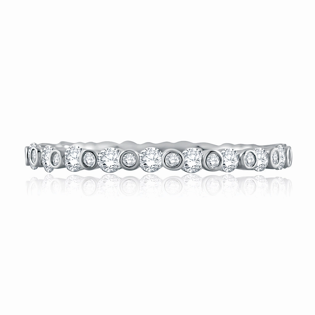 A. Jaffe Metropolitan Diamond Wedding Band in White Gold Fashionable Gift