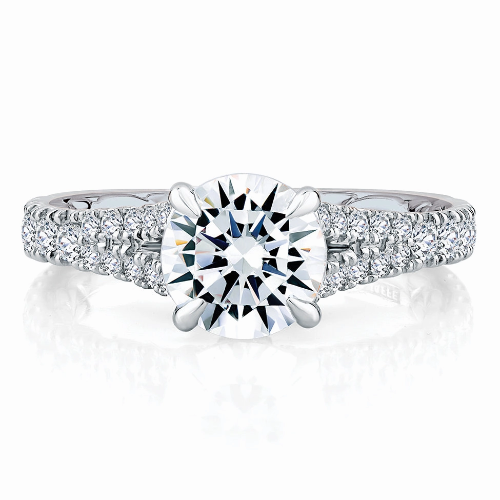 A. Jaffe Modern Royal Engagement Ring Setting in White Gold All Purpose