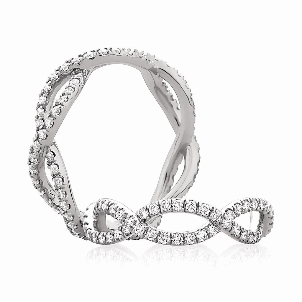 Vintage Gift A. Jaffe Seasons Of Love Eternity Diamond Wedding Band in White Gold