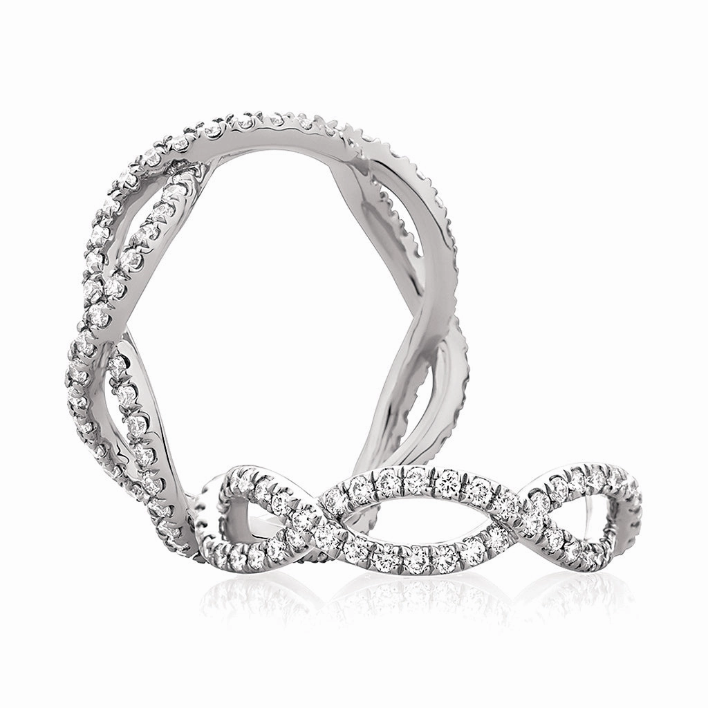 Exclusive Jewelry Cold resistant A. Jaffe Seasons Of Love Eternity Diamond Wedding Band in White Gold