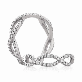 Exclusive Jewelry Cold resistant A. Jaffe Seasons Of Love Eternity Diamond Wedding Band in White Gold