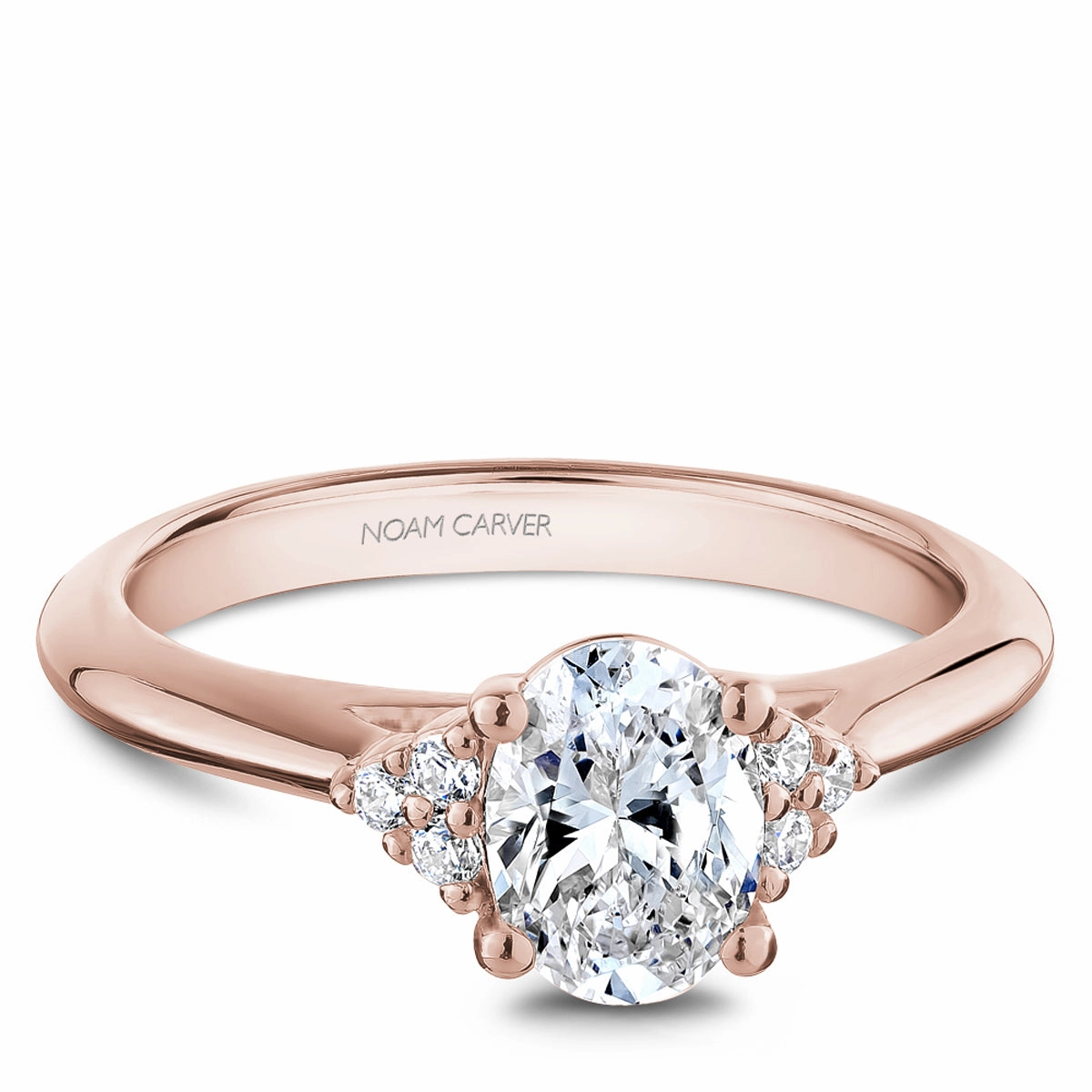 Noam Carver Diamond Engagement Ring Setting in Rose Gold Bold Art Any Occasion