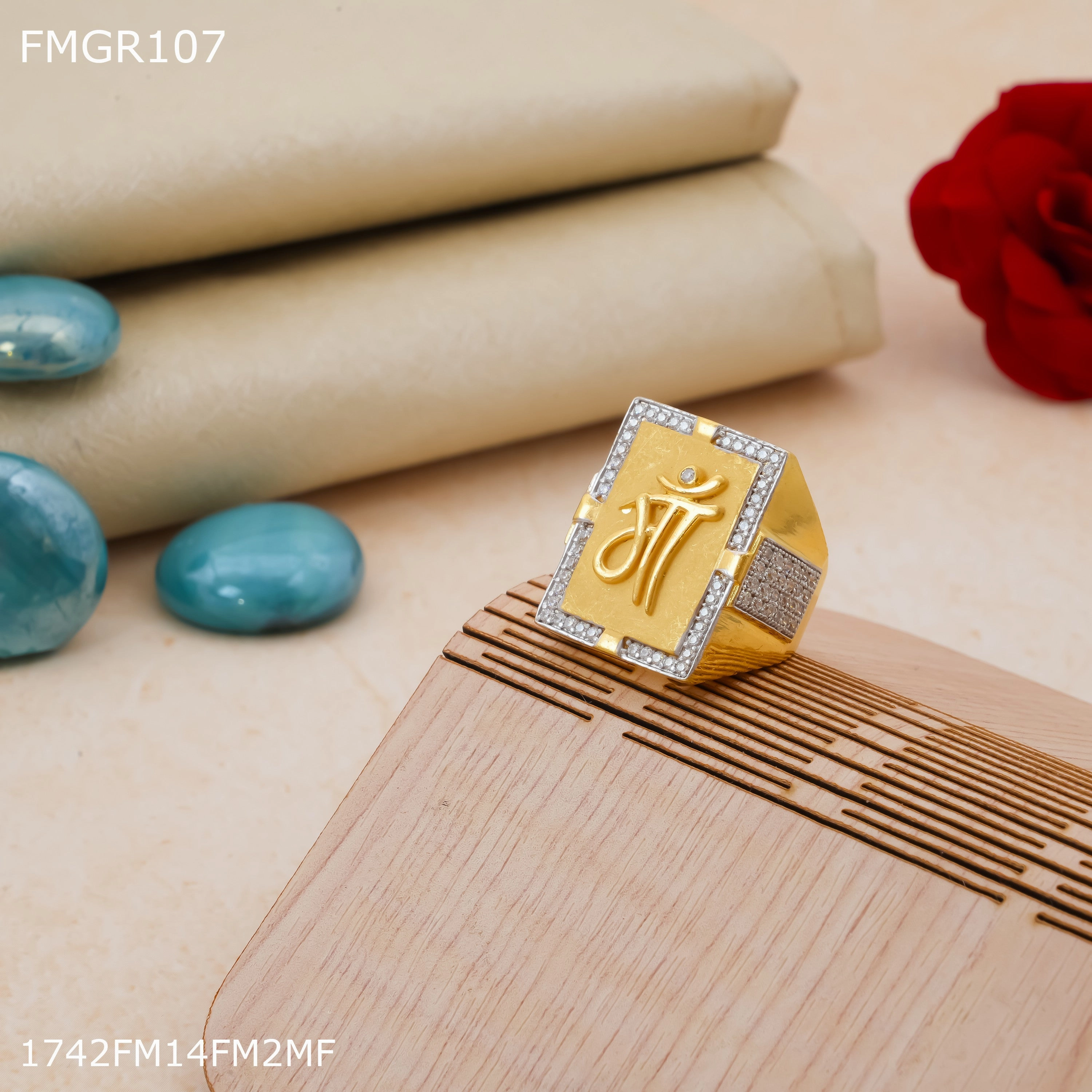 Freeme Maa ad Gold ring design for men - FMRI107 Trendy Charm