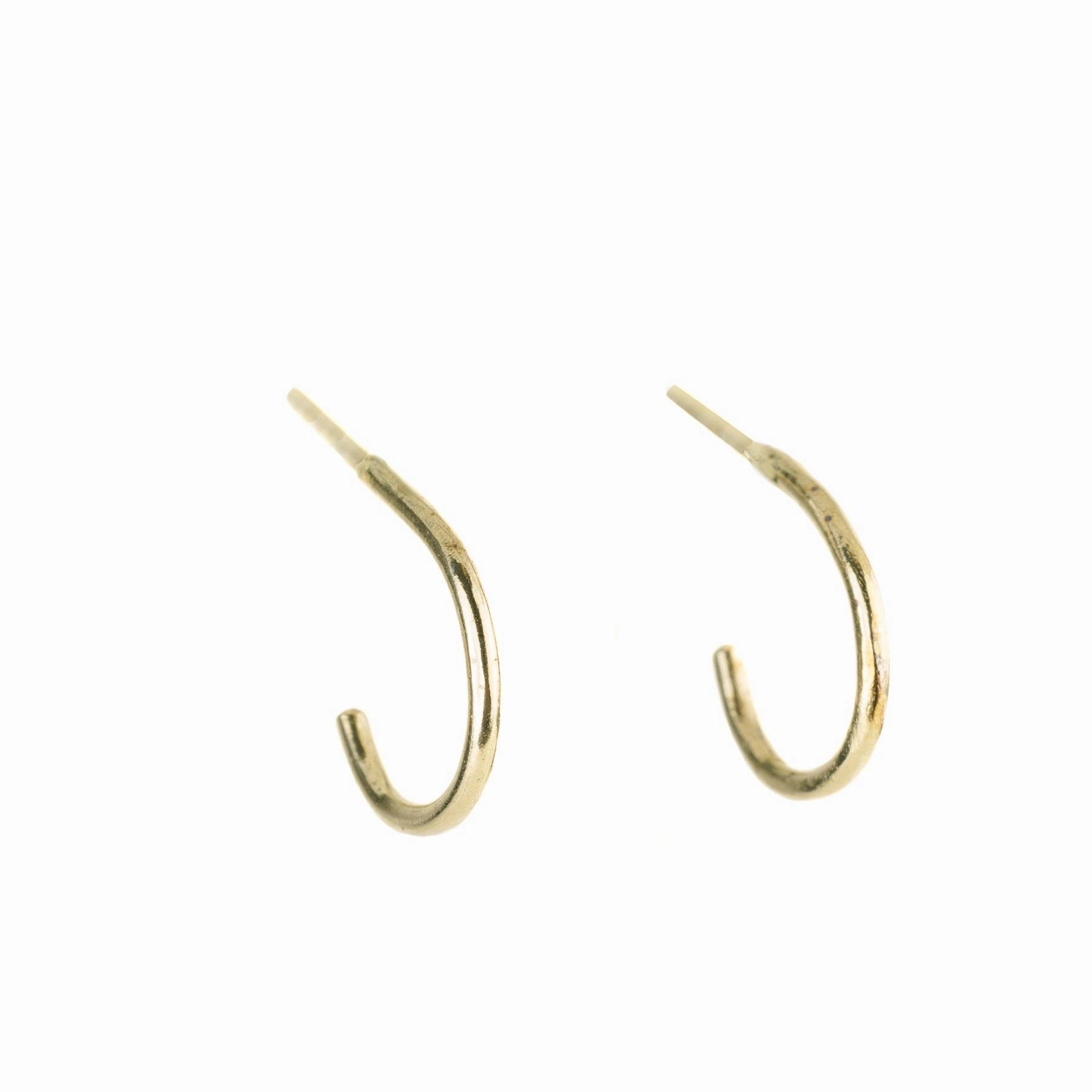 Miniest Hoop Earrings - 18k Gold, 22k Gold Dusted, Oxidized Silver Classy Accent