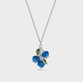 Corporate Adornment Silver Blueberry Necklace