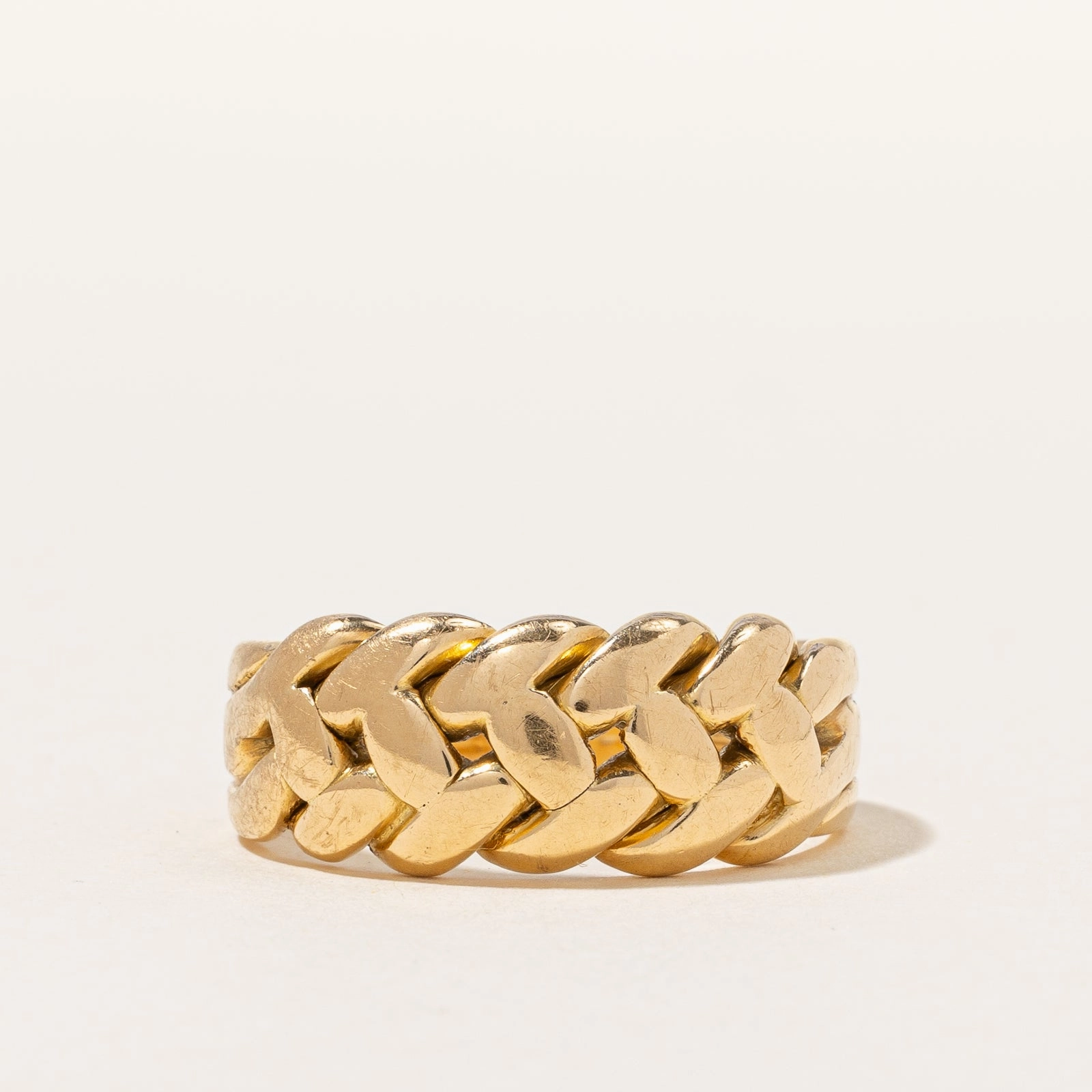 Antique English c. 1890s "Keeper" Ring | SZ 9.75 | Silk Finish Shimmering Touch