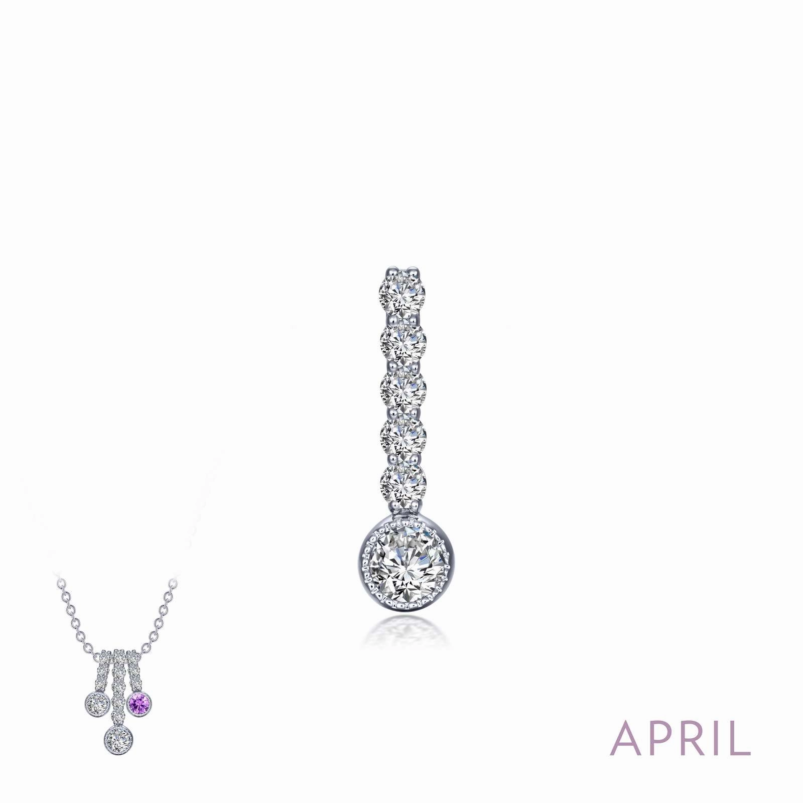 Perfect Gift Timeless Pair April Birthstone Love Pendant