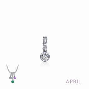 Dazzling Detail April Birthstone Love Pendant