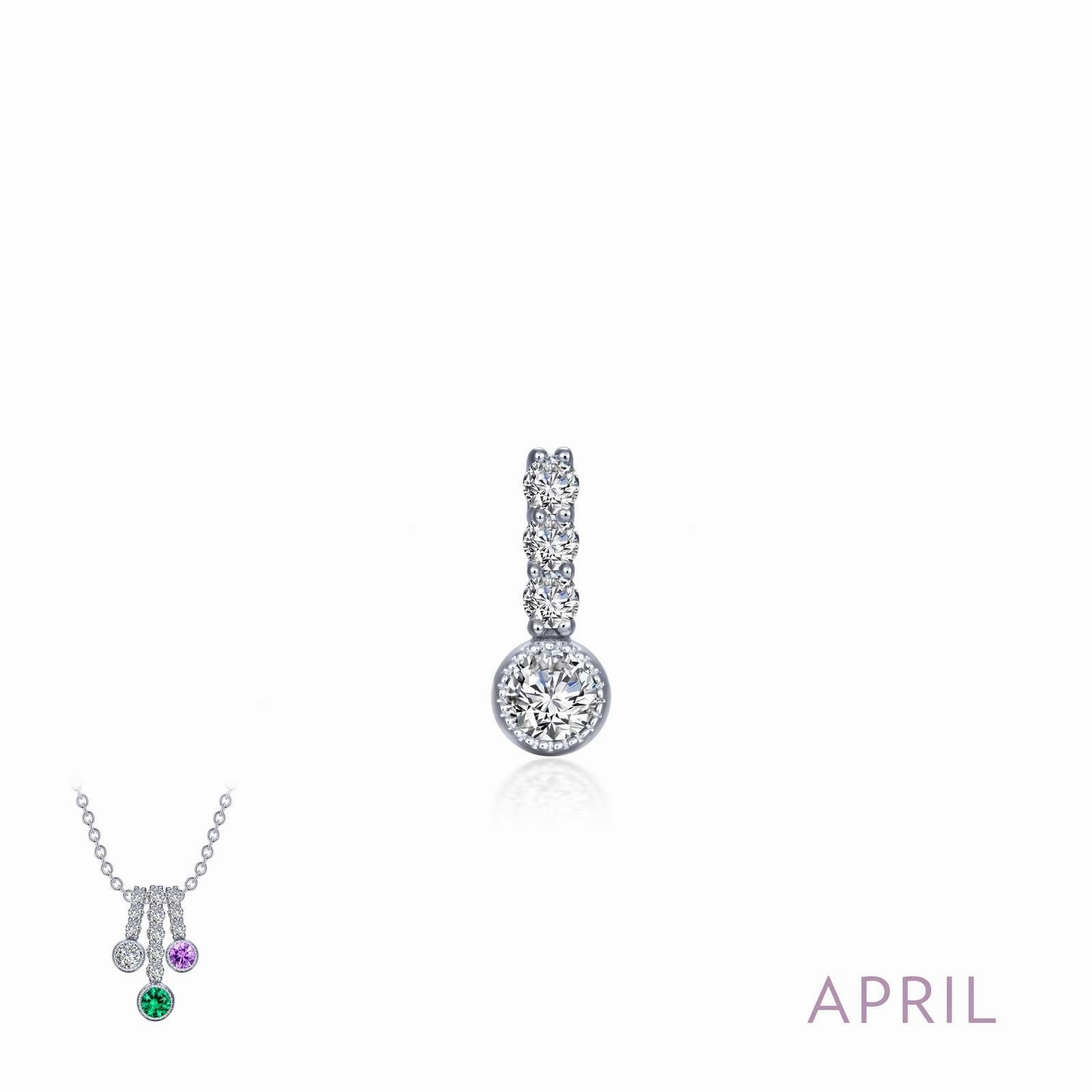 Dazzling Detail April Birthstone Love Pendant
