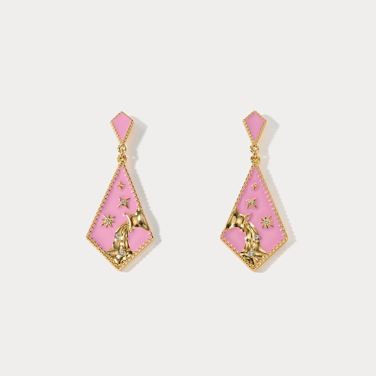 Aquarius Enamel Earrings Gorgeous Piece