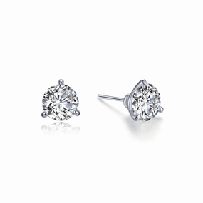 Fashion Elegance Allure Sparkle Lafonn 1.5ctw 3-Prong Martini Stud Earrings