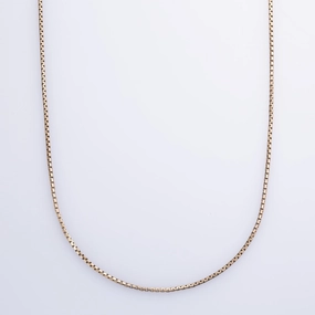 10k Yellow Gold Box Chain | 20" | Radiant Accessories Graceful Appeal