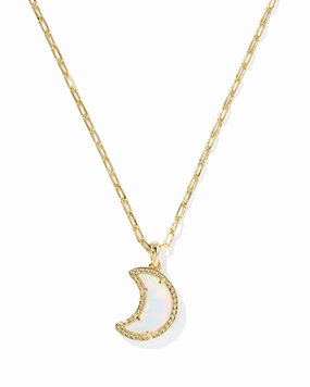 Kendra Scott Moon Short Pendant Necklace Glowing Accent Signature Touch