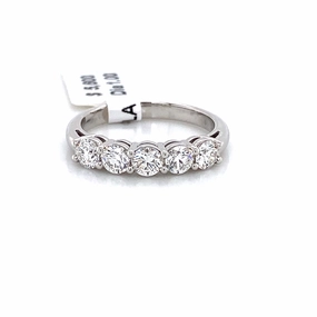 Bremer Jewelry Half Anniversary Diamond Wedding Ring in Platinum (1.00ctw) Artistic Creation Iconic Gift