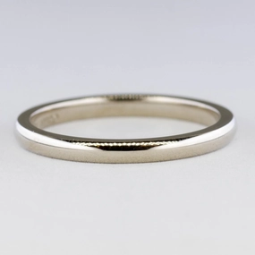 refined design Polished Lines '100 Ways' 14k White Gold Dainty Band | 2mm