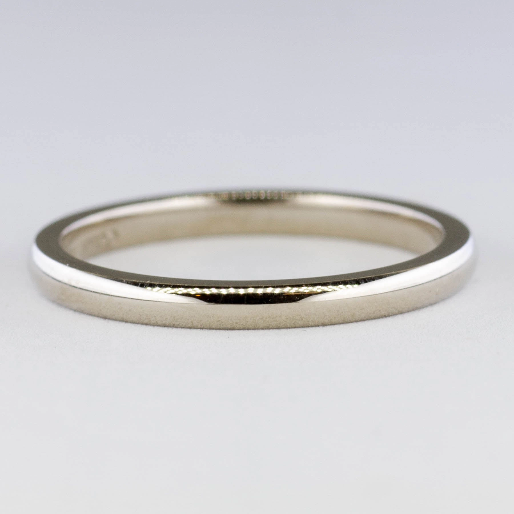 refined design Polished Lines '100 Ways' 14k White Gold Dainty Band | 2mm