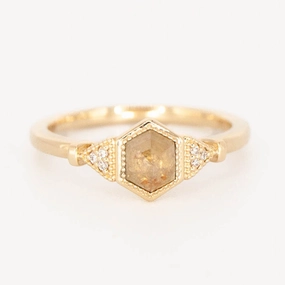 Hazel Ring - Mined Yellow Diamond Cool Look Stylish Expression