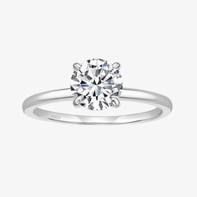 Modern Art Comfortable Piece 2CT Classic Round Cubic Zirconia Engagement Ring