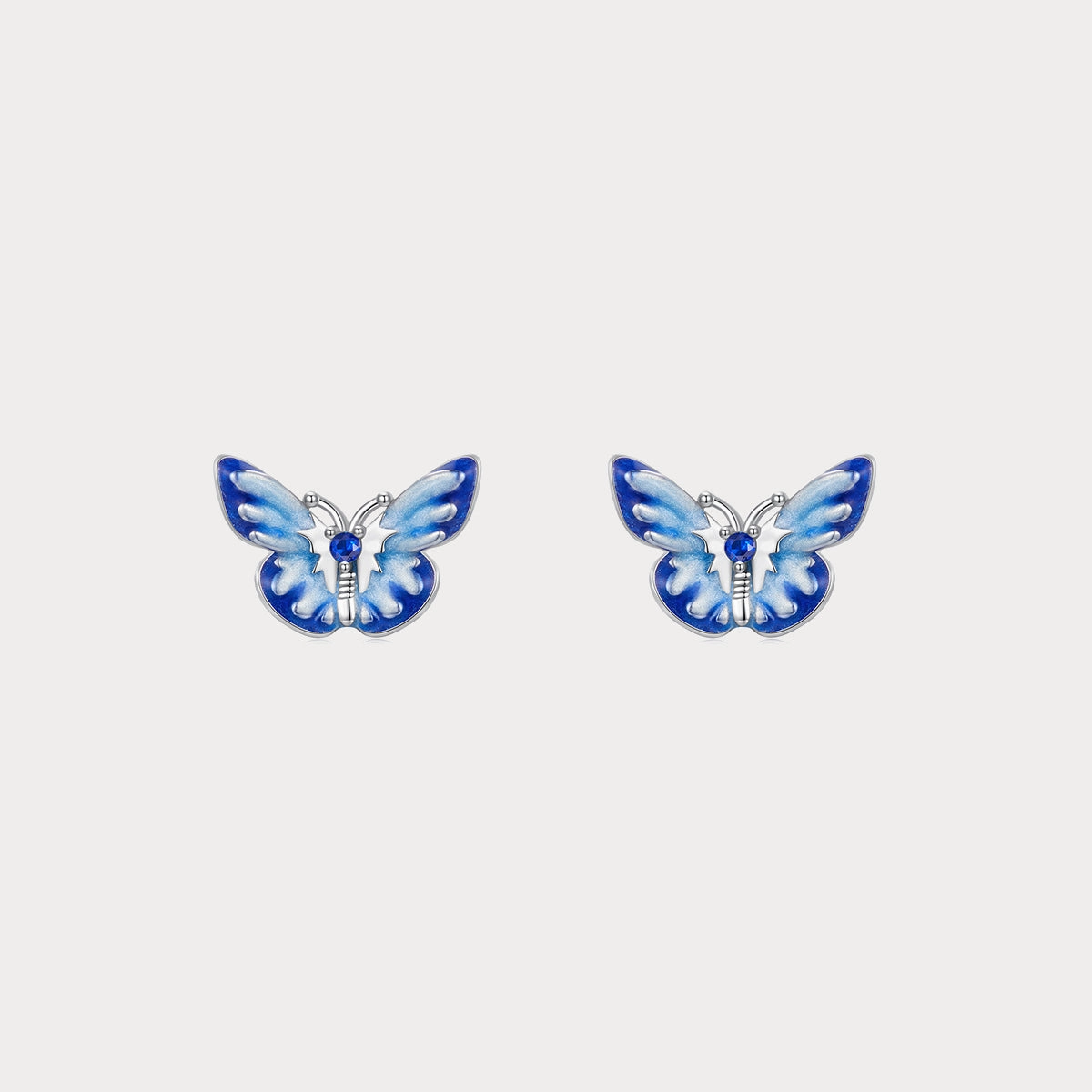 Office Embellishment Blue Butterfly Earrings