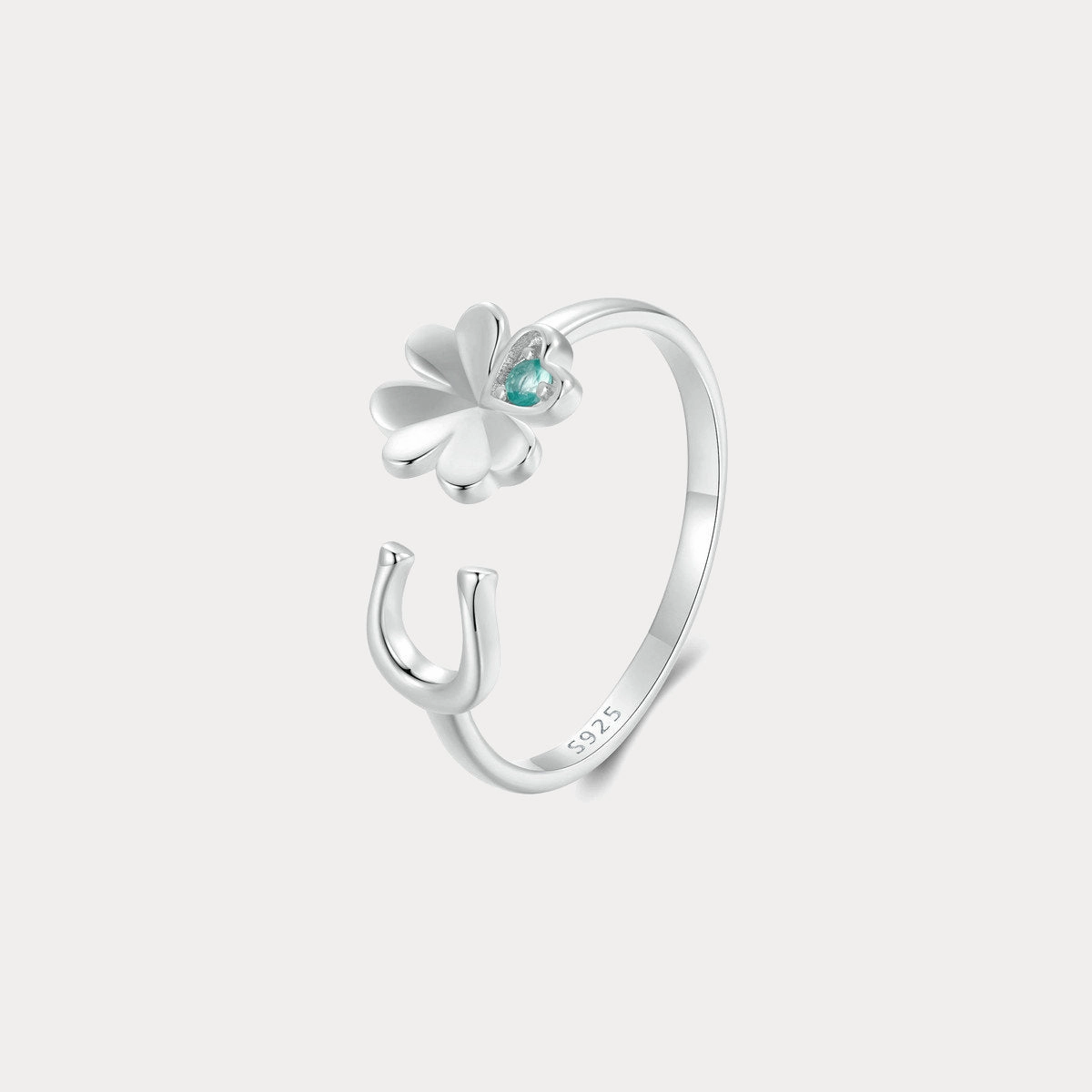 Clover Horseshoe Ring Luxury Structure Luxurious design