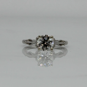 Finest Finish Bespoke' Lotus Inspired Engagement Ring | 1.20ct | SZ 7 |