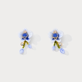 Blue Orchid Earrings Shiny Feature