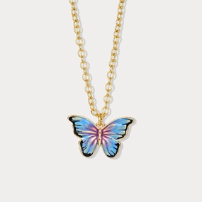 Urban Present great design Bluish Violet Butterfly Necklace