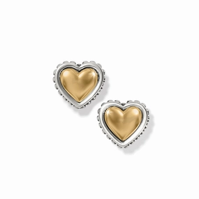 Brighton Pretty Tough Petite Heart Post Earrings Luxury Line