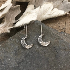 Perfect Match Crescent Moon Celestial Earrings - Silver