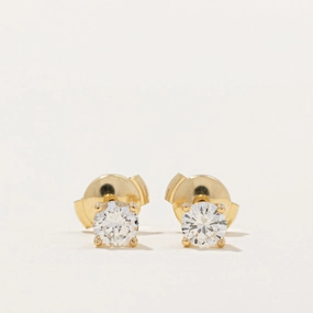 Timeless Design Everyday Highlight 100 Ways' GIA Certified Diamond Stud Earrings | 0.70ctw VS2 H |
